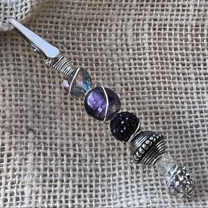 Purple Roach Clip/ Jewelry Assist/ Pump Buddy/Card Holder / Alligator Clip